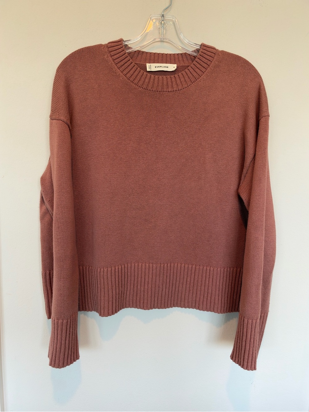 Everlane Crewneck Sweater in Dusty Rosewood